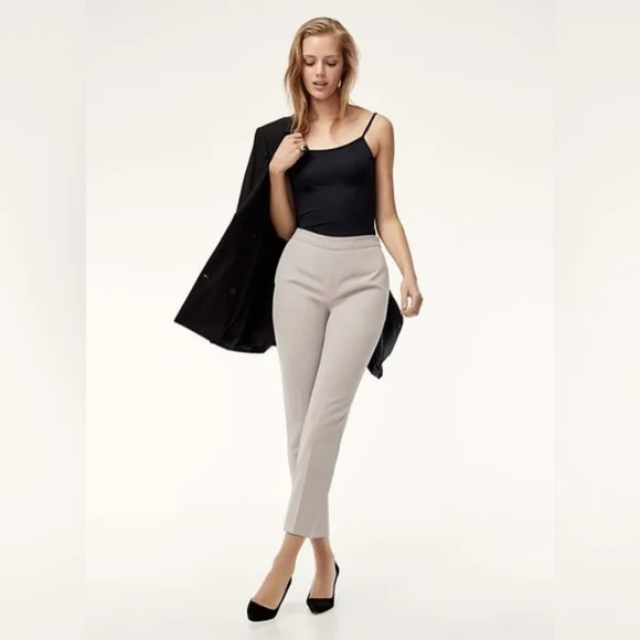 Aritzia Babaton Bradford Trousers Pant Gray Size 8. - Picture 3 of 13